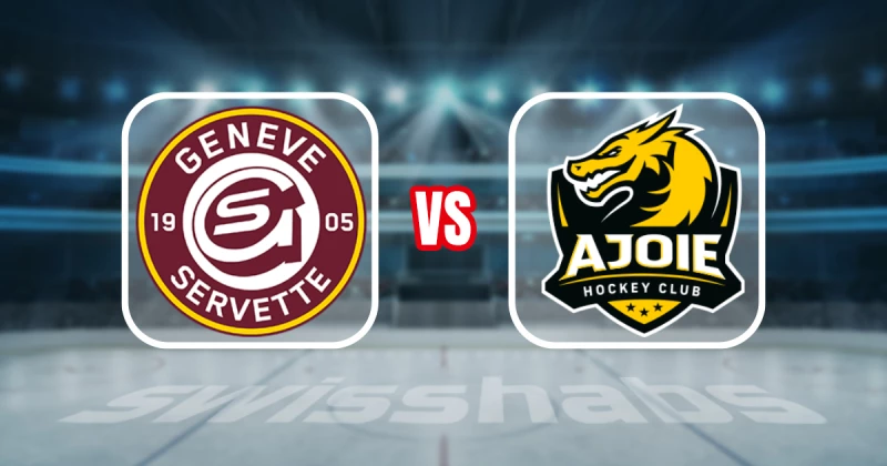 Formation des équipes et joueurs indisponibles pour le match Genève-Servette HC vs HC Ajoie
