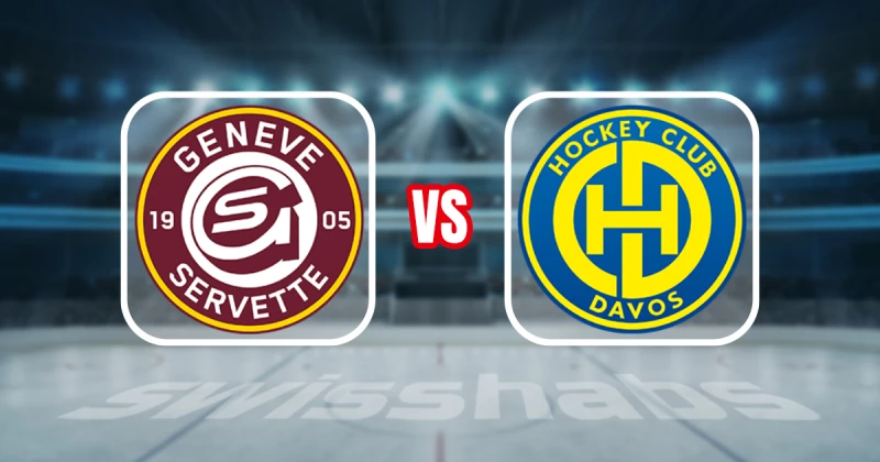 Formation des équipes et joueurs indisponibles pour le match Genève-Servette HC vs HC Davos