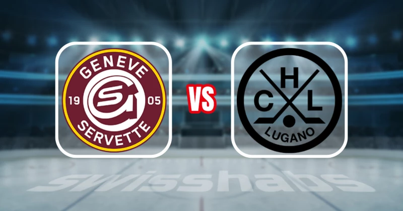 Formation des équipes et joueurs indisponibles pour le match Genève-Servette HC vs HC Lugano