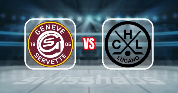 Formation des équipes et joueurs indisponibles pour le match Genève-Servette HC vs HC Lugano