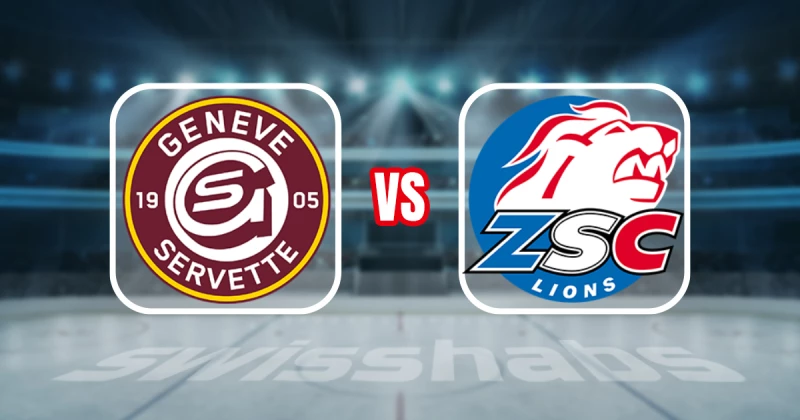 Formation des équipes et joueurs indisponibles pour le match Genève-Servette HC vs ZSC Lions