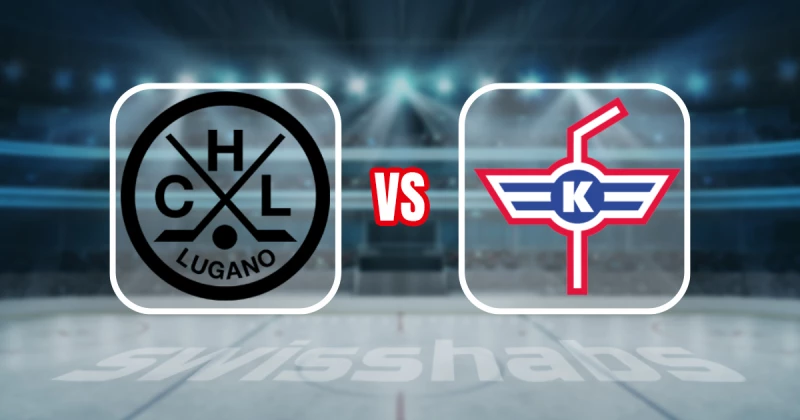 Formation des équipes et joueurs indisponibles pour le match HC Lugano vs EHC Kloten