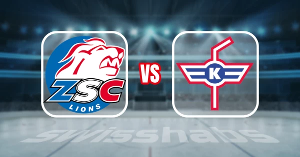 Formation des équipes et joueurs indisponibles pour le match ZSC Lions vs EHC Kloten
