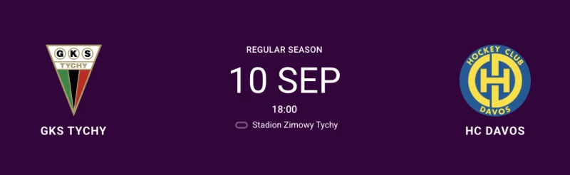 CHL: Teamaufstellungen für das Spiel Tychy vs. Davos