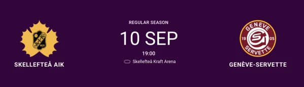 CHL : formation des équipes pour le match Skellefteå vs Genève