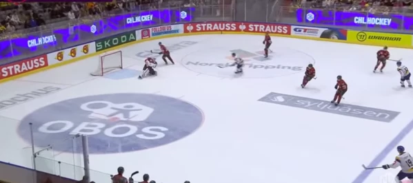 Torwart-Tor in der Champions Hockey League