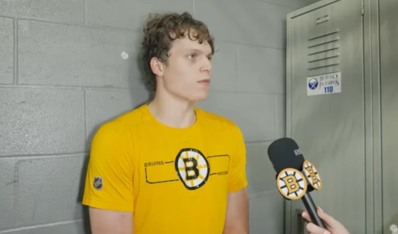 Attilio Biasca teilt seine Eindrücke nach seinem Bruins-Debüt und seinem ersten Tor