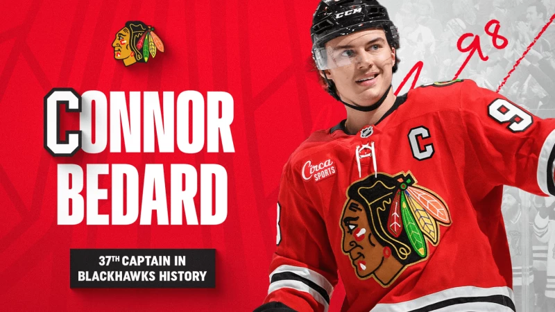 Connor Bedard nommé 37e capitaine de l'histoire des Blackhawks de Chicago