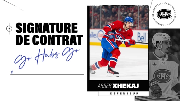 Entente d'une saison entre Arber Xhekaj et les Canadiens de Montréal