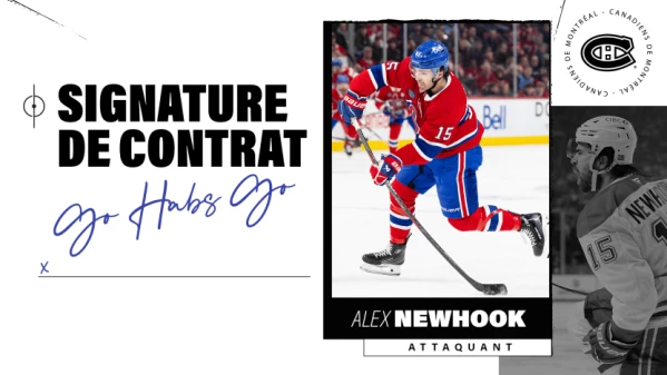 Montréal récompense les exploits printaniers d'Alex Newhook avec une nouvelle entente