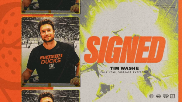 Tim Washe prolonge de quatre saisons avec les Ducks