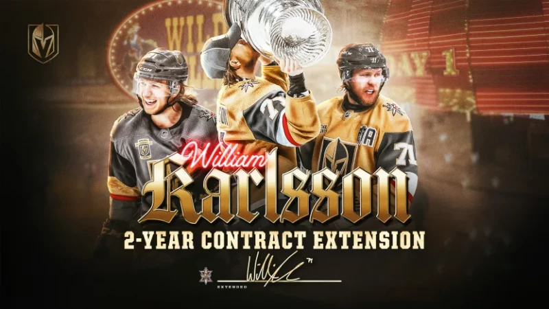 Fidélité au Nevada : les Golden Knights prolongent William Karlsson pour deux saisons