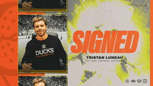 Pari historique à long terme à Anaheim : les Ducks prolongent le jeune défenseur Tristan Luneau pour six ans
