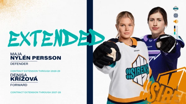 PWHL: Vertragsverlängerungen für Denisa Křížová und Maja Nylén Persson bei den New York Sirens