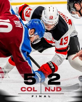 NHL : Les Devils cèdent face à l'Avalanche, soirée muette pour le trio suisse